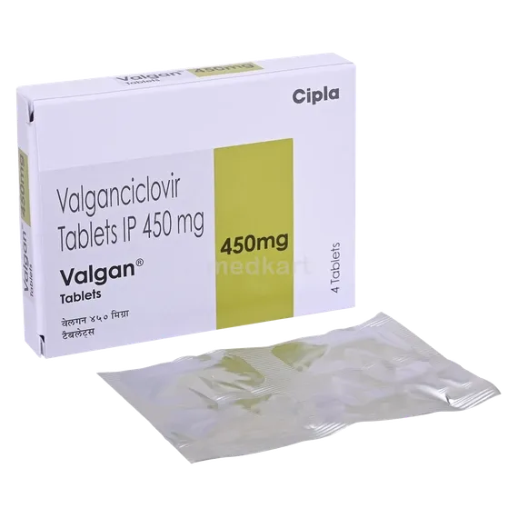 valgan 450mg tablet 4's